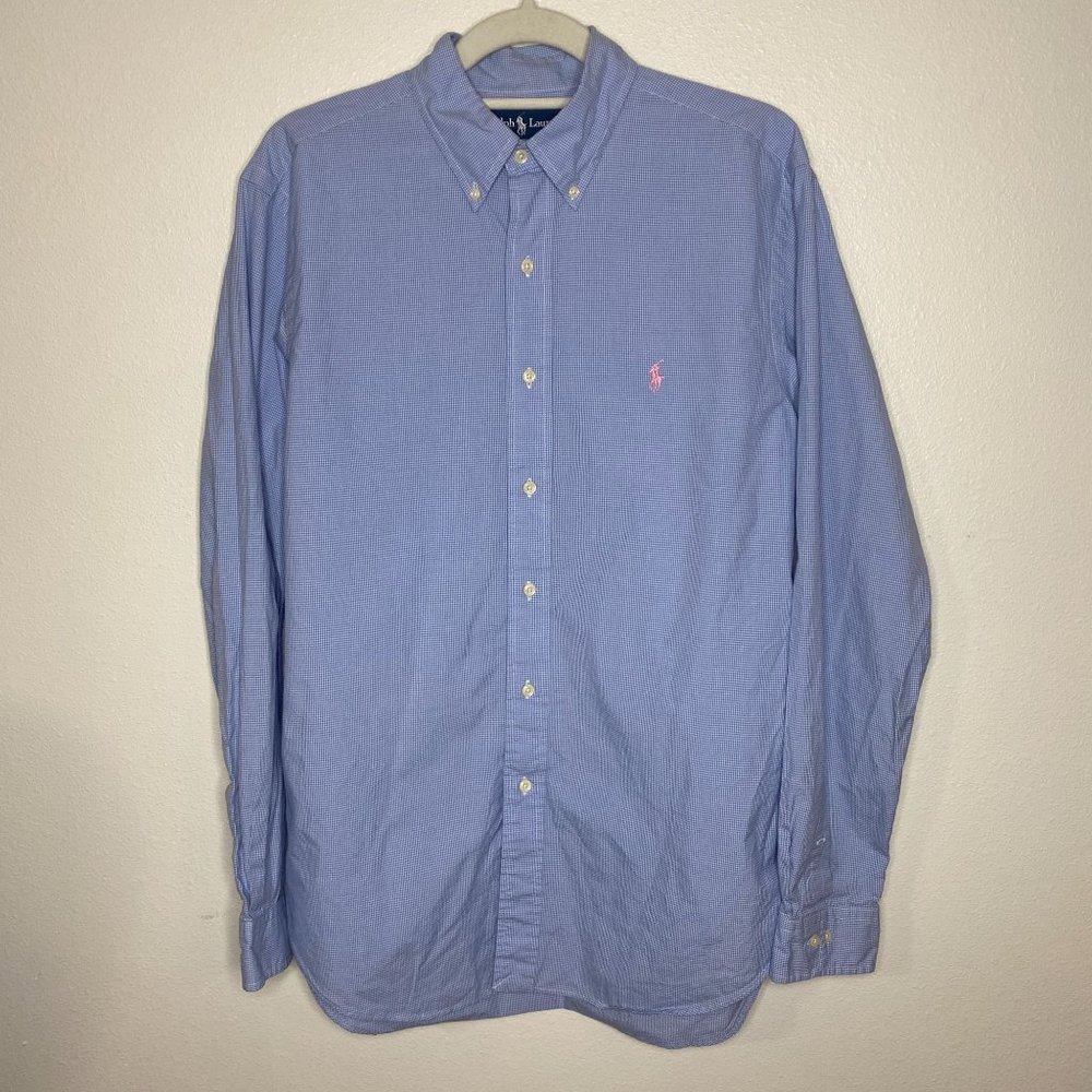 Ralph Lauren Classic Fit Blue Check Dress Shirt